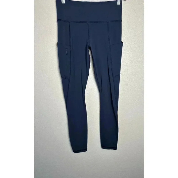 Athleta Women's Size Small Up For Anything 7/8 Leggings Navy Blue EUC - Picture 3 of 9
